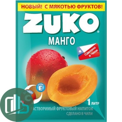 ZUKO Растворимый напиток  манго 25гр 1/12