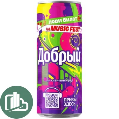 Добрый ж/б 0,33л Киви Виноград 1/12