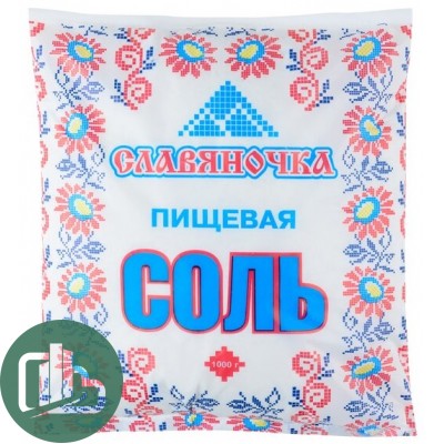 Соль СЛАВЯНА Крупный Помол 1кг 1/30 пакет