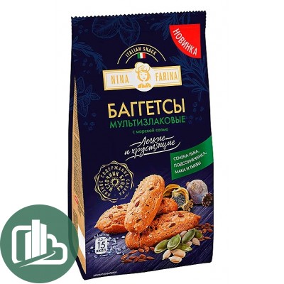 Яшкино Баггетсы с морской солью 65гр 1/12 Яшкино