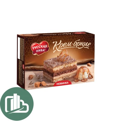 Торт "Русская Нива" Крем-брюле 400гр 1/12