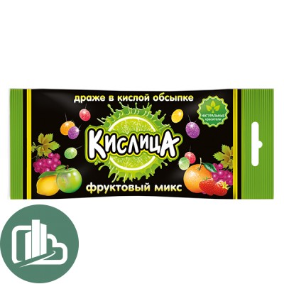 КИСЛИЦА драже в кислой обсыпке Микс 8гр 1/50 (24)