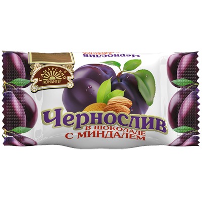 Конфеты Чернослив в шоколаде с миндалем   3кг 