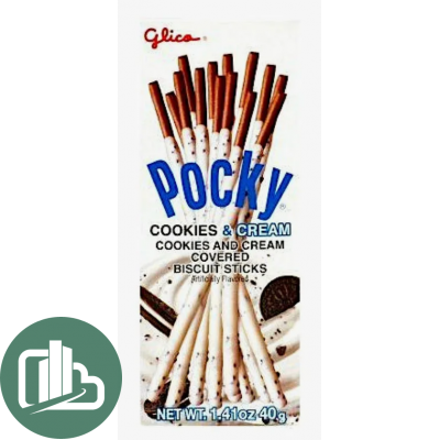 Шоколадные палочки Pocky 20гр Cookies cream 1/10