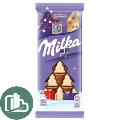 Милка 73гр Зима молочный с белым 1/23