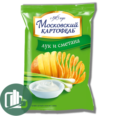 Московская картошка 120гр Сметана Лук 1/16