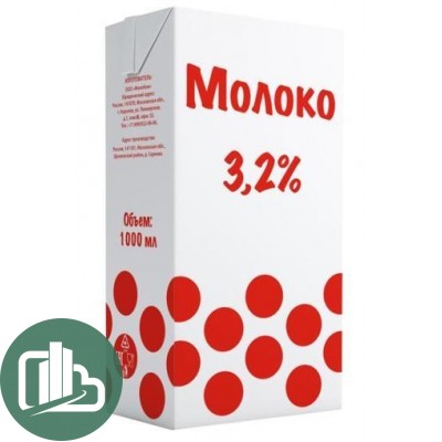 Молоко "Липецкое" 3,2% Горох 1/12 0,973л
