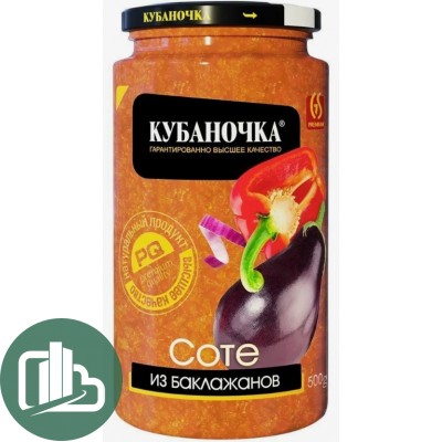 КУБАНОЧКА Икра из баклажанов 500гр стекло 1/12