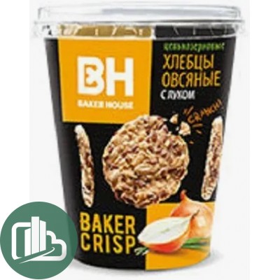 Хлебцы Baker House 50гр цельнозерновые гречневые с луком и грибами 1/10