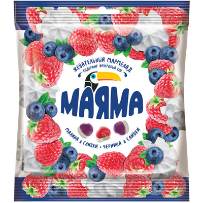 Яшкино жев. мармелад Маяма 70г Клубника,черника, сливки 1/50