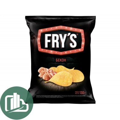 Чипсы FRYS 130гр со вкусом Бекона 1/15