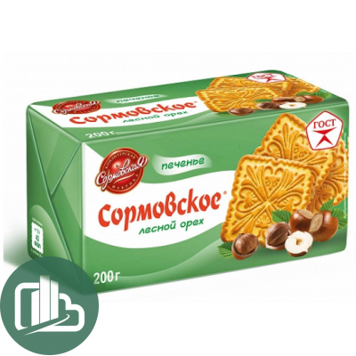 СОРМОВСКОЕ Печенье Лесной орех 200гр 1/24