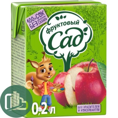 Фруктовый сад 0,2л яблоко 1/27