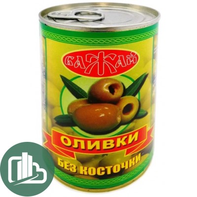 Оливки без косточек 300гр 1/12 Бажай