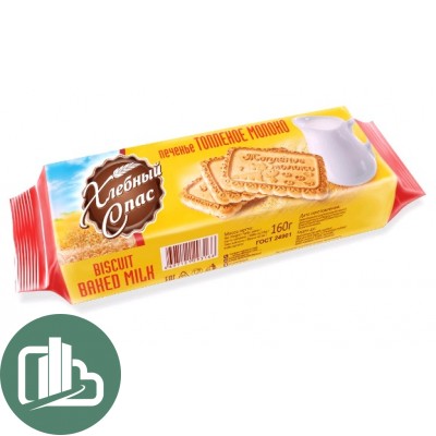 Хлебный Спас Печенье сахарное со вкусом топ.молока. 160гр 1/20 