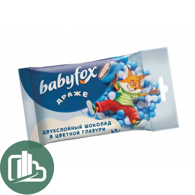 Яшкино батончик молочный BabyFOX ДРАЖЕ 45гр 1/20