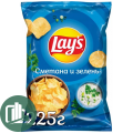 Лейс 225гр Сметана/зелень 1/14
