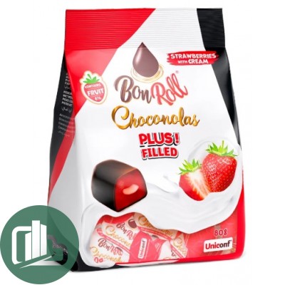 ФАСОВКА  Конфеты Bon Roll 80гр Клубника 1/12