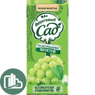 Фруктовый сад Яблочной Виноград 0,95л 1/6