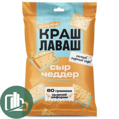 Чипсы из лаваша "Краш Лаваш" 80гр Сыр Чеддер 1/24