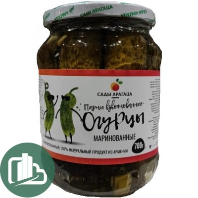 Сады Арагаца Огурцы маринованные 700гр 1/6