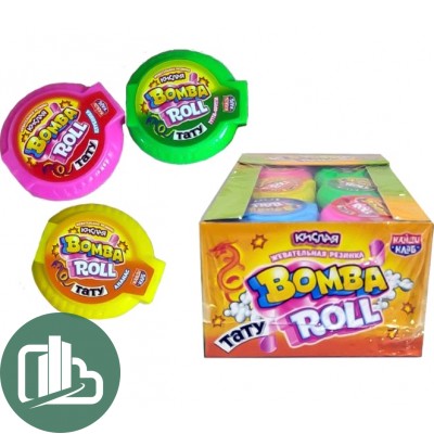 Кислая ж/резинка BOMBA ROLL ассорти 12гр 1/24 (16)