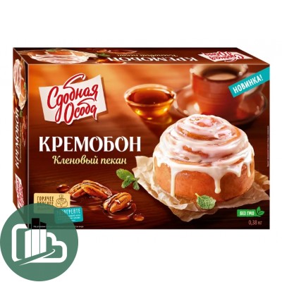Пирог Кремобон 380гр Кленовый Пекан 1/6 (Черемушки)