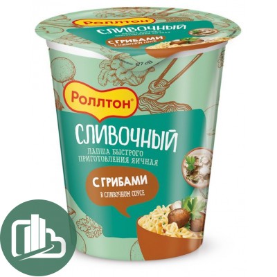 Ролтон Лапша в стак. 70гр Грибы в сливочном соусе 1/24