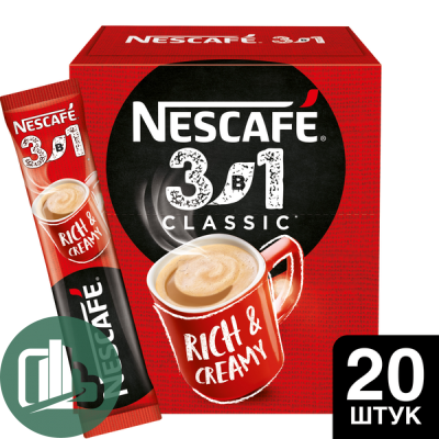 Нескафе 3 в 1 13 гр. классик, 1/20 (24)  Короб.