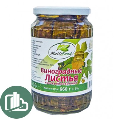 Мультифуд виноградные листья 660гр 1/6