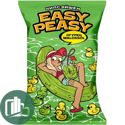 Картофель хрустящий EASY PEASY со вкусом мало сольного огурца 120гр 1/16
