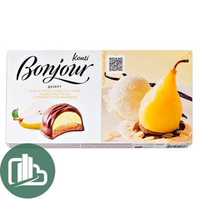 Бонжур десерт 232г 1/9 Груша ваниль