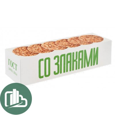 Печенье Овсяное Картон Классическое 5 злаков 250гр 1/12 (Полёт)