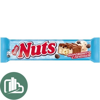 Натс батончик 60гр вкус мороженого с печеньем 1/24