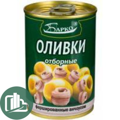 БАРКО Оливки с Анчоусом 280гр 1/12