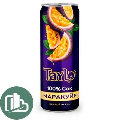 Сок Taylo Маракуйя (100% сока) 250мл 1/24