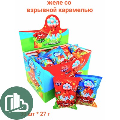 Десерт желе со взрывной кар и тату Взрывная Лава 1г 1/30 (12)