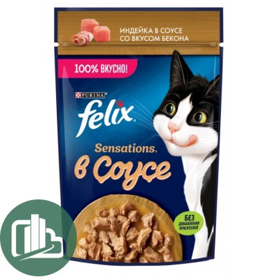 FELIX 75г в соусе Sensations 1/26 С Беконом