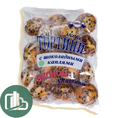 Тортини кекс 500 гр. Шоколадная капля 1/7 Махариши