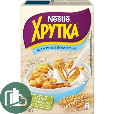 Готов завтрак ХРУТКА 250гр Подушечки молочные 1/16
