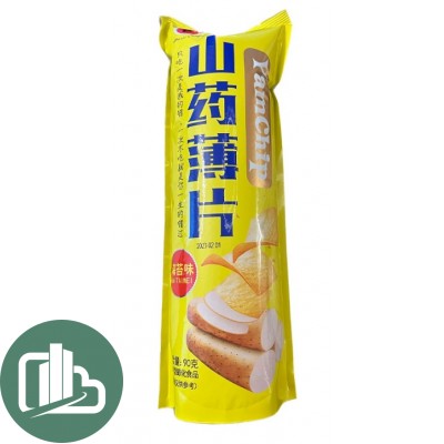 Чипсы ShuYangyang Yam Chip Острые морская капуста 90гр 1/10 (Жёлтая упк) 