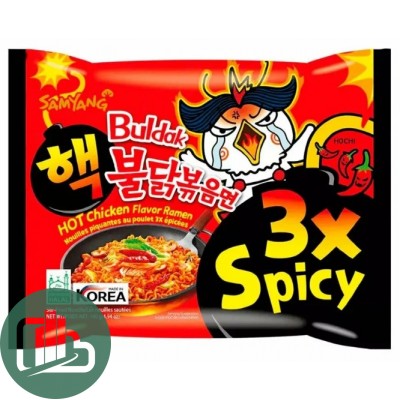 Лапша БП КОРЕЯ SAMYANG BULDAK 140гр ПАКЕТ Курица 3х в Супер Остром соусе 1/40