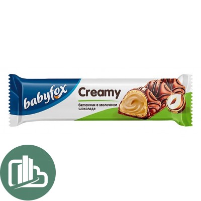 Яшкино Вафельный батончик BabyFox Creamy Choco 23гр 1/24 (6)