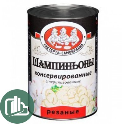 Скатерть-Самобранка шанпиньоны резанные стерил. 425мл 1/12 ж/б