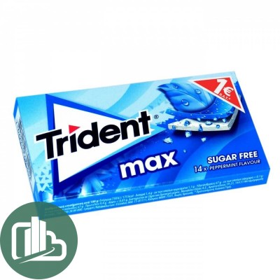 Жев/резинка TRIDENT Мах вкус перечной мята 27гр 1/12 (20)