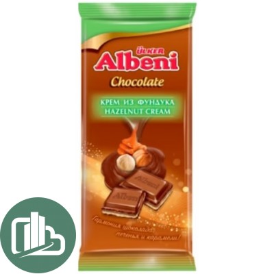 Albeni Шоколадная плитка 85гр Крем из фундука 1/15