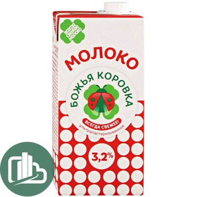Молоко БОЖЬЯ КОРОВКА 0,95л 1/12