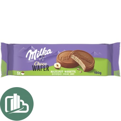 Печенье  Милка Чоко Вафер ОРЕХ 150гр 1/14