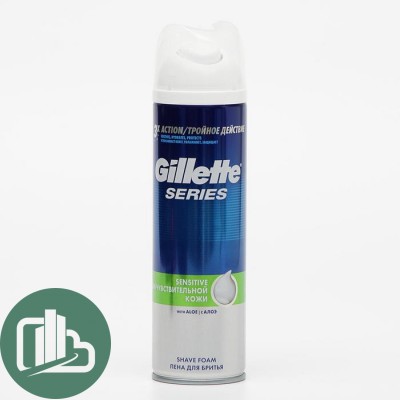 Gillette пена для бритья с алое 250мл 1/6