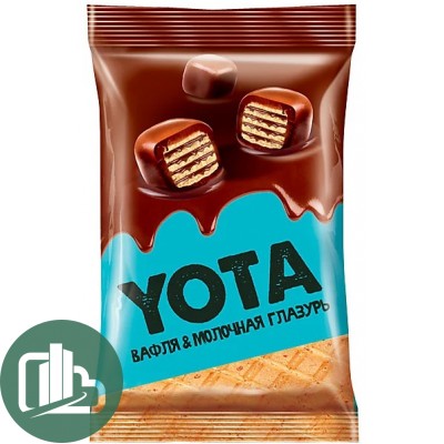 Яшкино Yota 150гр Вафли в молочной шок. глазури 1/12